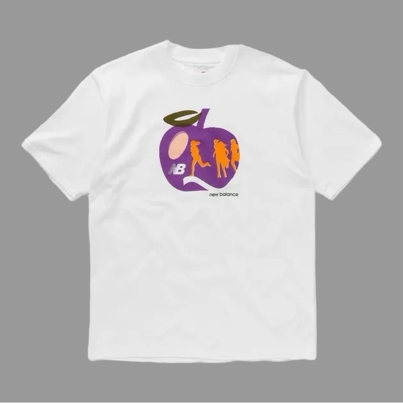 New Balance Other - New Balance Made In USA Apple Graphic Tee - White / Purple
